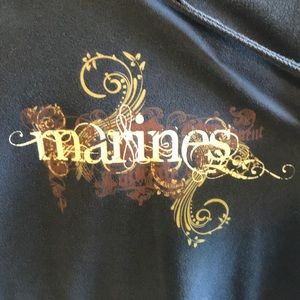 USMC dusty blue hoodie t-shirt